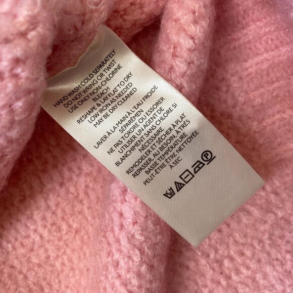 Free People Bradley Cropped Boxy Turtleneck Sweater XS Bubblegum Pink Pullover - Picture 5 of 8